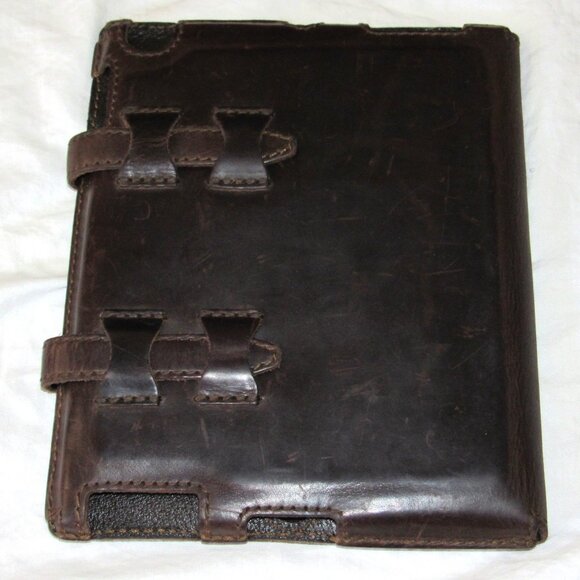 Saddleback Leather Dark Brown Coffee Color IPAD Tablet Case 8" x 10" Distressed - Picture 5 of 7